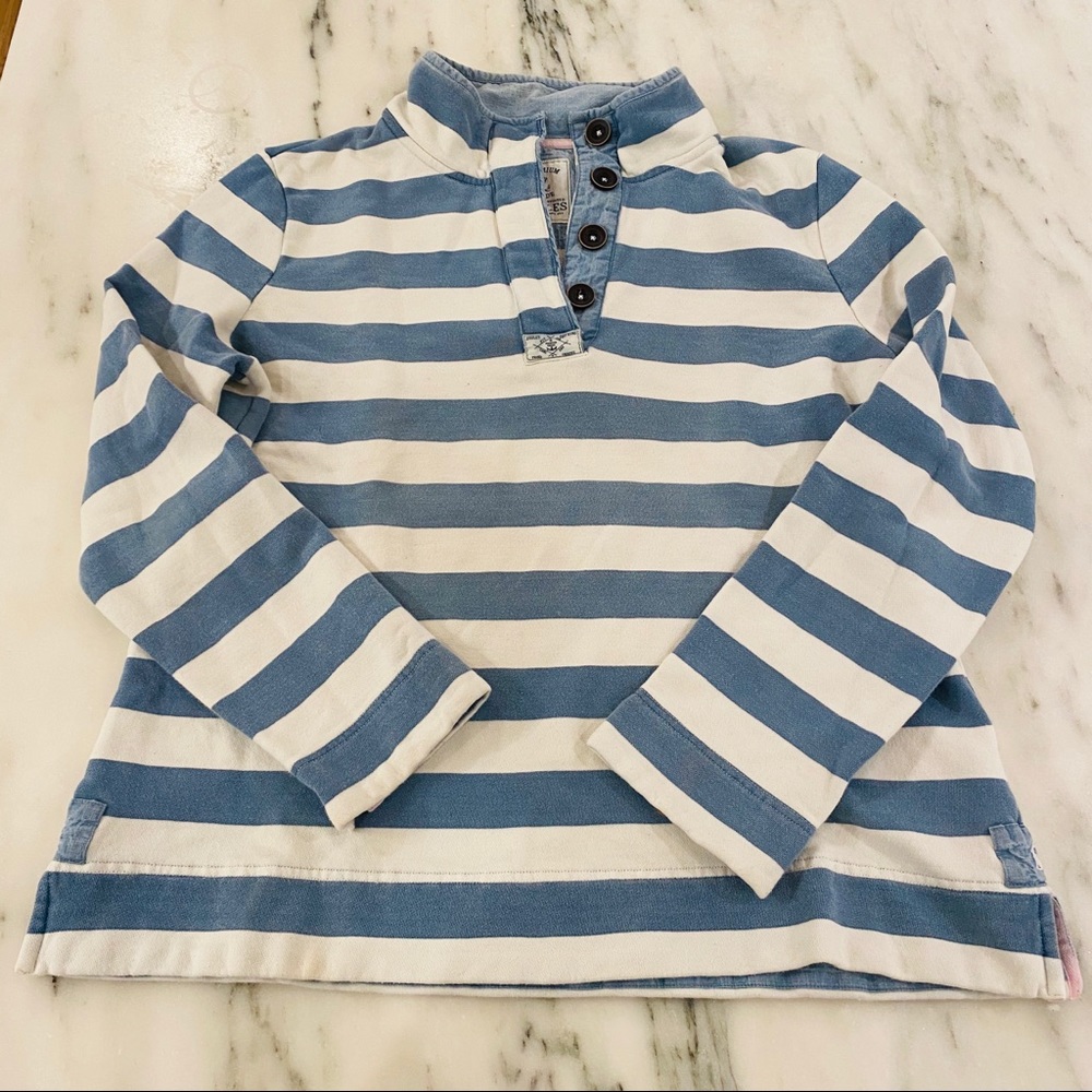 Joules Striped Buttoned Pullover